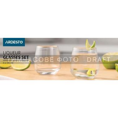 ARDESTO Набір стопок Gloria Shine 95 мл, 6 шт., скло