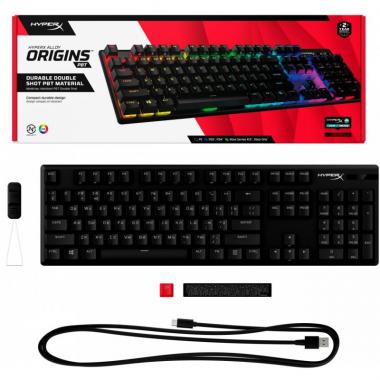 HyperX Клавіатура Alloy Origins Aqua USB RGB PBT ENG/RU, Black