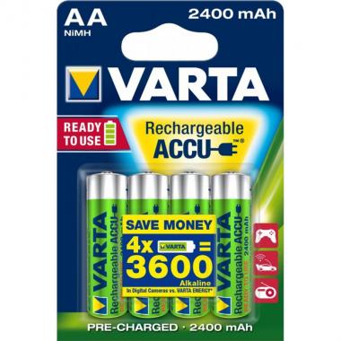 VARTA RECHARGEABLE ACCU AA 2400mAh BLI 4 NI-MH (READY 2 USE)