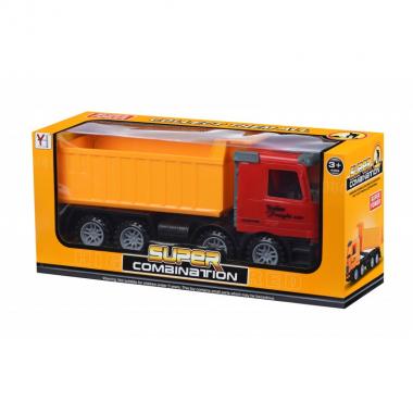 Same Toy Inertial toy car Super Combination Dump truck (red)