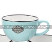 ARDESTO Mug Floerino, 480 ml , light blue, ceramics