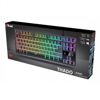 Trust Клавиатура игровая GXT 833 Thado TKL USB Black