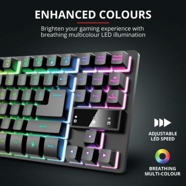 Trust Клавиатура игровая GXT 833 Thado TKL USB Black