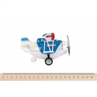 Same Toy Самолет металлический инерционный Aircraft со светом и музыкой (синий)