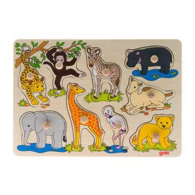 goki Lift-out puzzle African animals