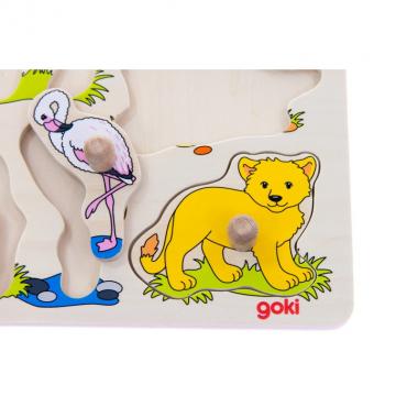 goki Lift-out puzzle African animals