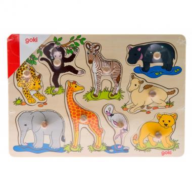 goki Lift-out puzzle African animals