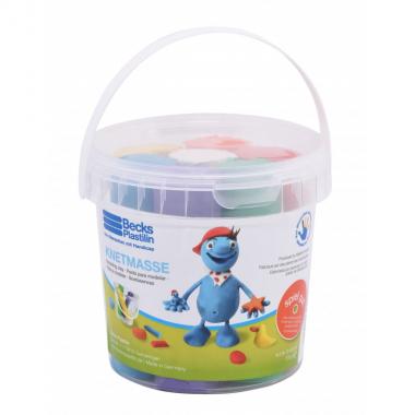 Becks Plastilin Set of modeling clay 700g. 7 colors in a bucket
