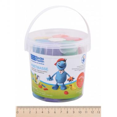 Becks Plastilin Set of modeling clay 700g. 7 colors in a bucket