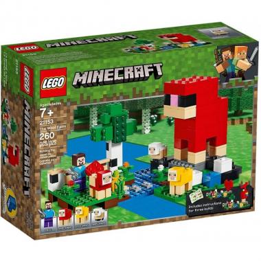 LEGO Конструктор Minecraft Шерстяная ферма 21153