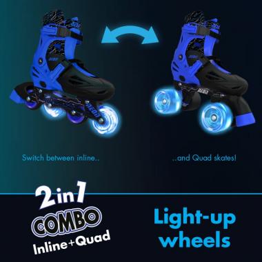 NEON COMBO SKATES (SIZE 12-2) (Blue)