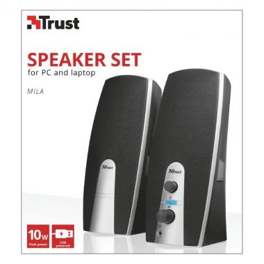 Trust Акустична система (Колонки) 2.0 MILA USB Black/WHITE
