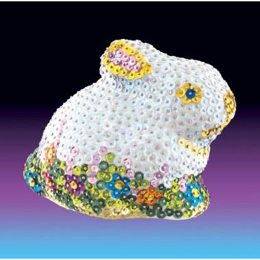 Sequin Art Craft set 3D - Rabbit