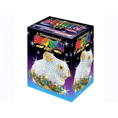 Sequin Art Craft set 3D - Rabbit