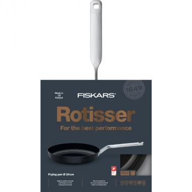 Fiskars Frying pan Rotisser, 24см, cover Hardtec Superior, induction, alum, black