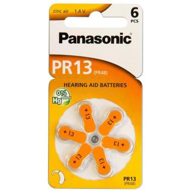 Panasonic Battery Zinc air PR13(PR48, AC13, DA13, AG5, ZA13) blister, 6 pcs.