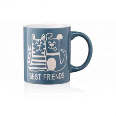 ARDESTO Чашка Best friends, 330 мл, синя, кераміка