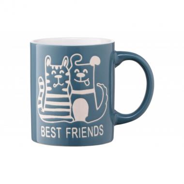 ARDESTO Чашка Best friends, 330 мл, синя, кераміка