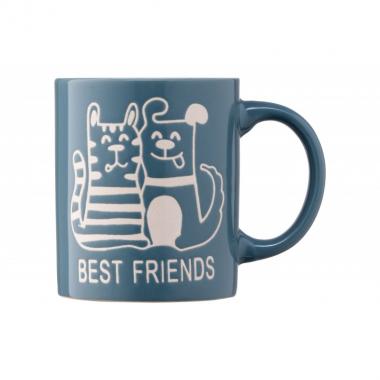 ARDESTO Чашка Best friends, 330 мл, синя, кераміка