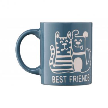 ARDESTO Чашка Best friends, 330 мл, синя, кераміка