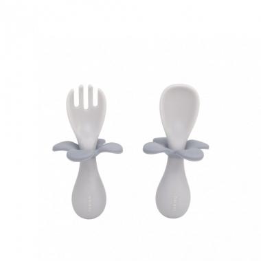 Oribel Cocoon Serveware Self-feeding & Plate Grey