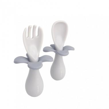 Oribel Cocoon Serveware Self-feeding & Plate Grey