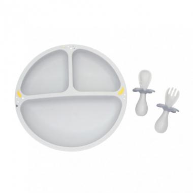 Oribel Cocoon Serveware Self-feeding & Plate Grey