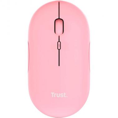 Trust Mouse Puck Rechargeable Ultra-Thin BT WL Silent Pink