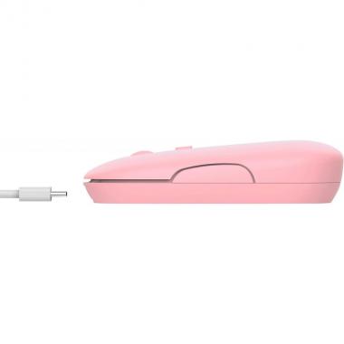 Trust Mouse Puck Rechargeable Ultra-Thin BT WL Silent Pink