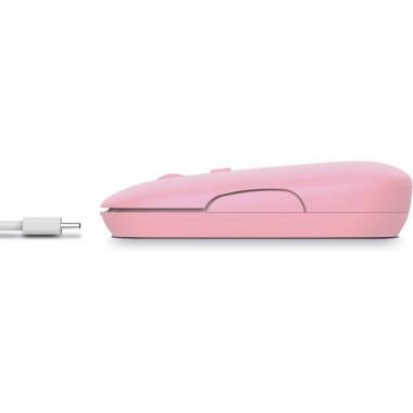 Trust Mouse Puck Rechargeable Ultra-Thin BT WL Silent Pink