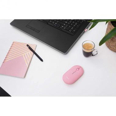 Trust Mouse Puck Rechargeable Ultra-Thin BT WL Silent Pink