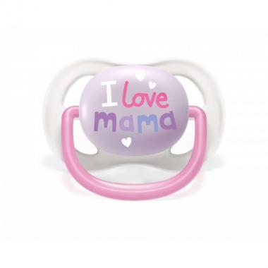 Avent Ultra Air I love pacifier 0-6m, 2pcs for girls