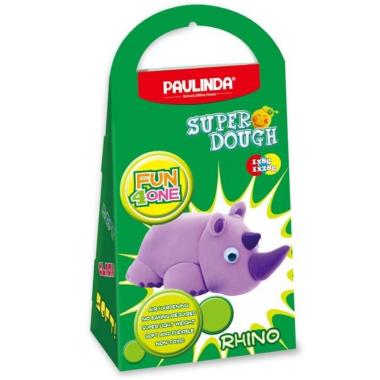 PAULINDA Маса для ліплення Super Dough Fun4one Носоріг (рухливі очі)