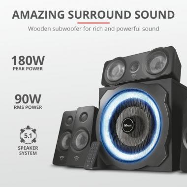 Trust 5.1 GXT 658 Tytan Surround Speaker System BLACK