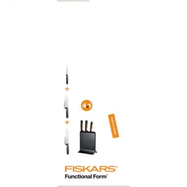 Fiskars Набір ножів Functional Form з пластиковою підставкою, 3 шт