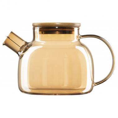 ARDESTO Tea pot Golden Moon, 1000 ml, borosilicate glass, bamboo