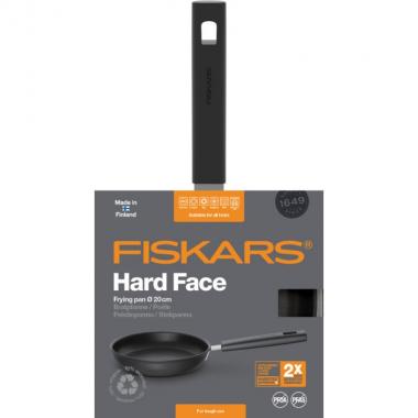 Fiskars Frying pan Hard Face, 20см, cover Hardtec Superior, induction, alum, black