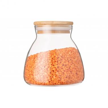 ARDESTO Jar Fresh Hourglass 400 ml, glass, bamboo