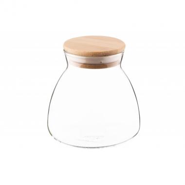 ARDESTO Jar Fresh Hourglass 400 ml, glass, bamboo
