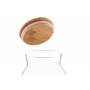 ARDESTO Jar Fresh Hourglass 400 ml, glass, bamboo