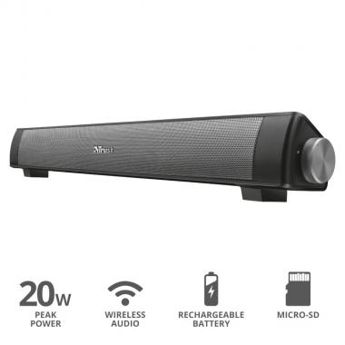 Trust Акустична система (Звукова панель) Lino Bluetooth BLACK