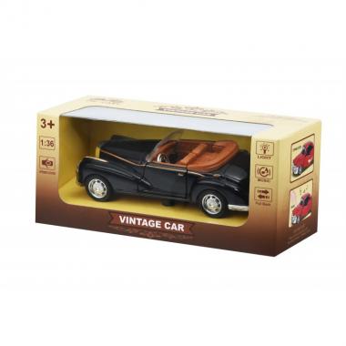 Same Toy Автомобиль Vintage Car со светом и звуком (черный открытый кабриолет)