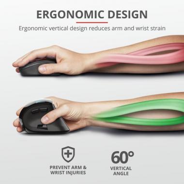 Trust Voxx Rechargeable Ergonomic WL Black