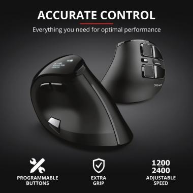 Trust Voxx Rechargeable Ergonomic WL Black