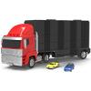 DRIVEN Pull-Back Flat Face Cab Carrier Truck w/ 2 Cars WH1124Z