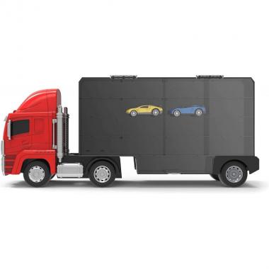 DRIVEN Pull-Back Flat Face Cab Carrier Truck w/ 2 Cars WH1124Z