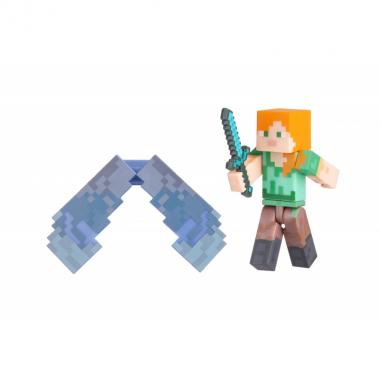 Minecraft Коллекционная фигурка Alex with Elytra Wings серия 4