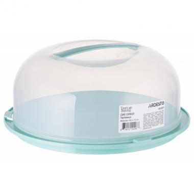 ARDESTO Cake carrier Tasty baking with lid, 28.4*11.5cm, tiffany blue