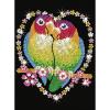 Sequin Art Craft kit BLUE - Love Birds