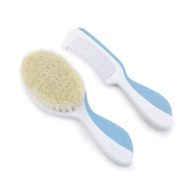 Nuvita Baby hair styling kit (comb and brush)[Blue]